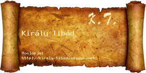 Király Tibád névjegykártya